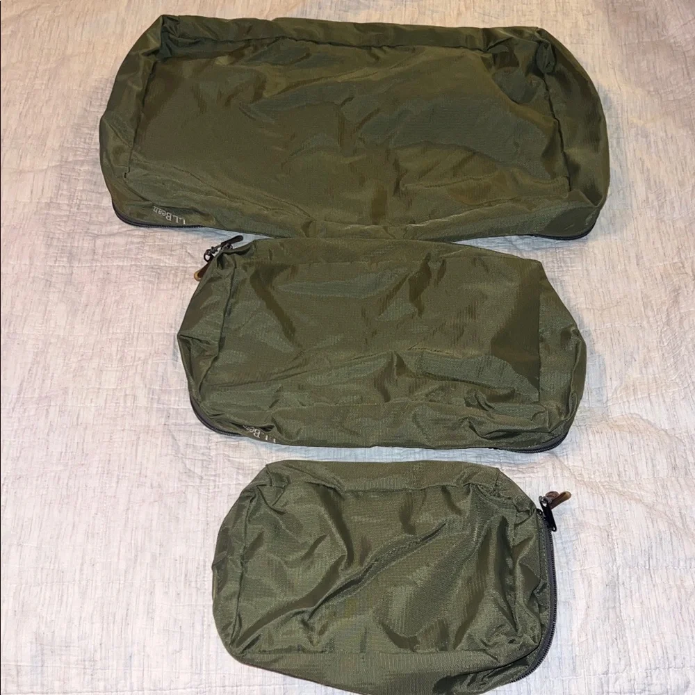 L.L. Bean Green Ripstop Mesh Packing Cube Travel Set (3 pcs) - Picture 8 of 8